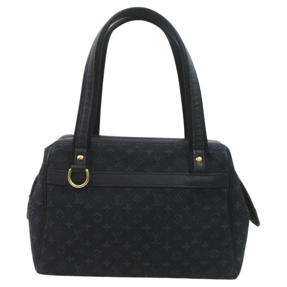 Louis Vuitton Navy Blue Monogram Mini Lin Josephine PM Speedy Boston Bag